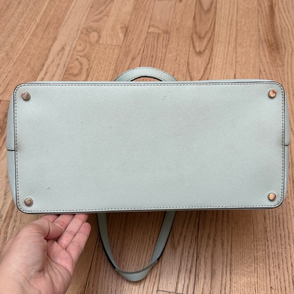 Kate Spade Leather Tote Bag Light Mint - Picture 12 of 14